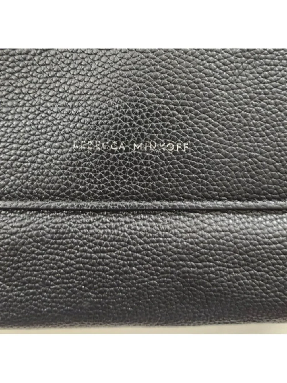 Rebecca Minkoff Megan Large Black Pebbled Leather Tote Work Bag
